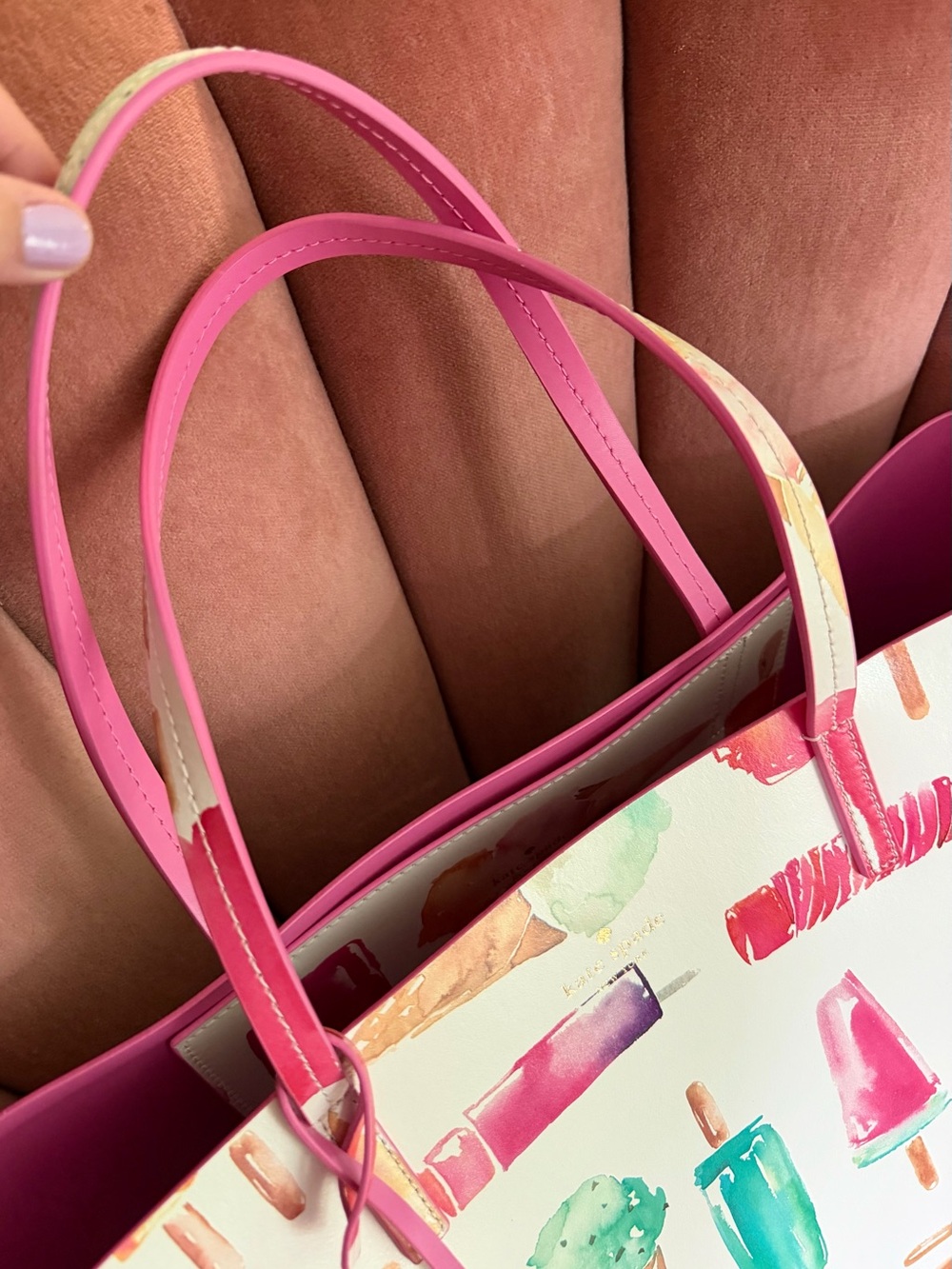 kate spade White Tote with Colorful Popsicle & Ice Cream Print - Picture 4 of 13